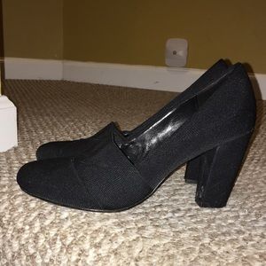 UNITED NUDE BLACK ELASTICIZED EUC COMFY LOAFER TYPE PUMP SIZE 38